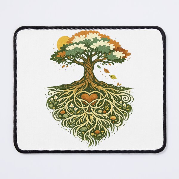 Item preview, Tree of Life Celtic Knot Heart Roots Botanical Nature Illustration designed and sold by inkoutninja.