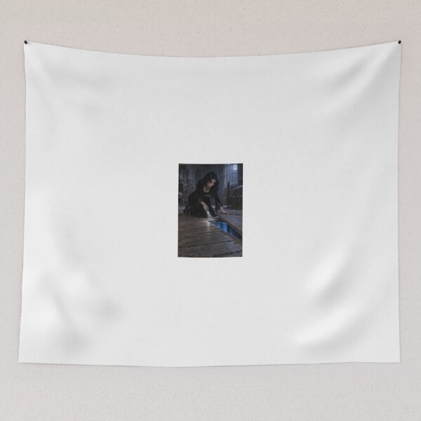 Item preview, Goth woman by haunted house window designed and sold by CathryneDelamort.