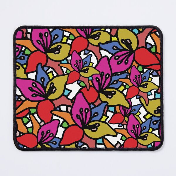 Item preview, Modern graphic floral seamless pattern in pop art style designed and sold by PowerAntShop.