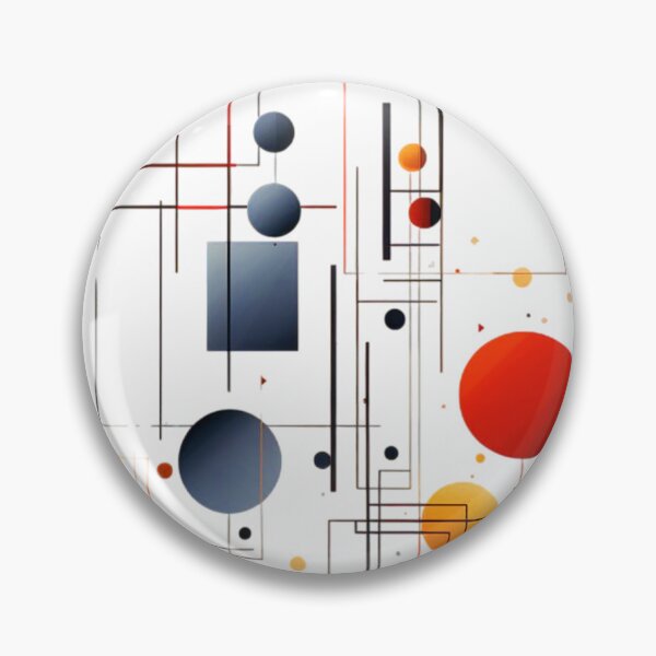 Item preview, 'Mid-Century Modern Red, Yellow, And Gray Abstract Geometric'    designed and sold by DEC02.