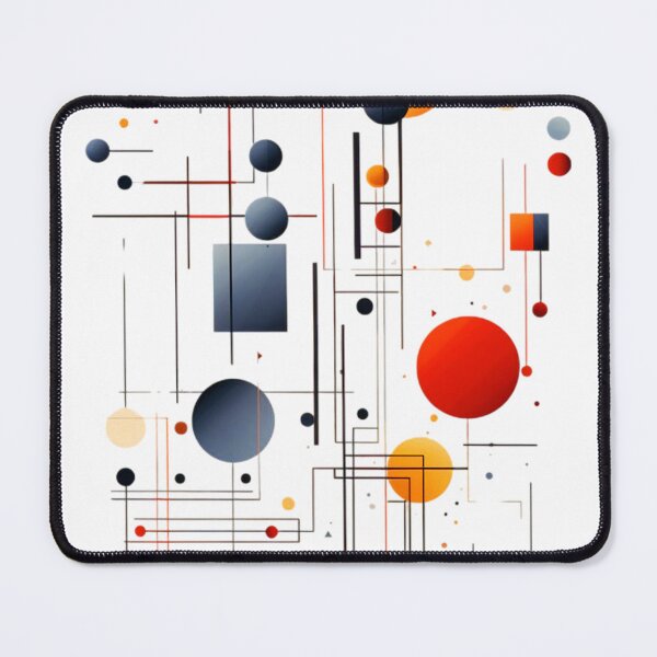 Item preview, 'Mid-Century Modern Red, Yellow, And Gray Abstract Geometric'    designed and sold by DEC02.