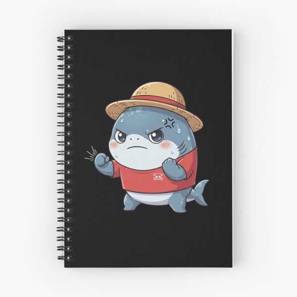 Item preview, Angry Pirate Shark in a Straw Hat designed and sold by Nature's Chibis.