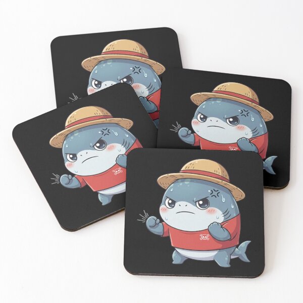 Item preview, Angry Pirate Shark in a Straw Hat designed and sold by Nature's Chibis.