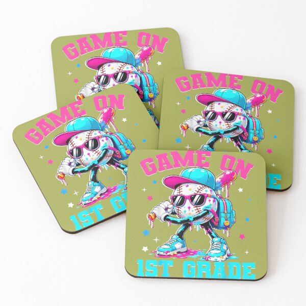 Item preview, Game On 1st Grade Baseball Drip Ice Cream Back to School designed and sold by melodycook.