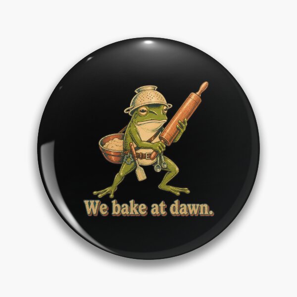 Item preview, frog we bake at dawn funny saying quote designed and sold by Cocuninecrew.