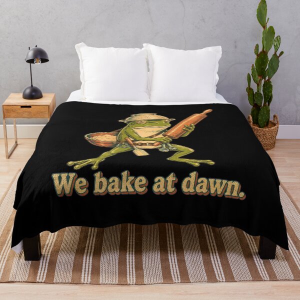 Item preview, frog we bake at dawn funny saying quote designed and sold by Cocuninecrew.