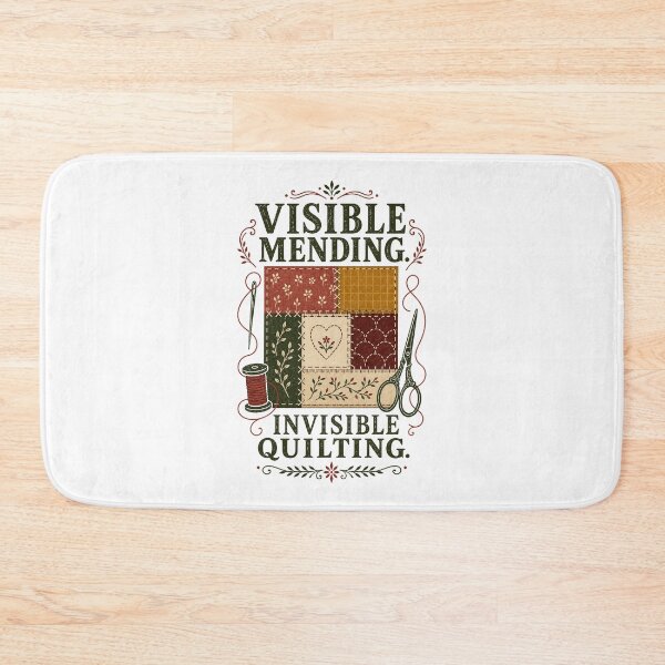Item preview, Visible Mending Invisible Quilting Vintage Patchwork Sewing designed and sold by Colorful Designs.