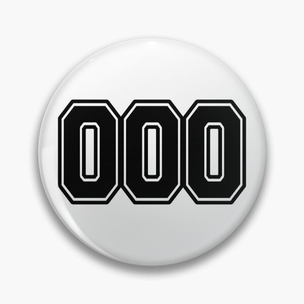 Item preview, 000 Angel Number - Minimalist White Varsity Numerology Text designed and sold by ModdiesColors.