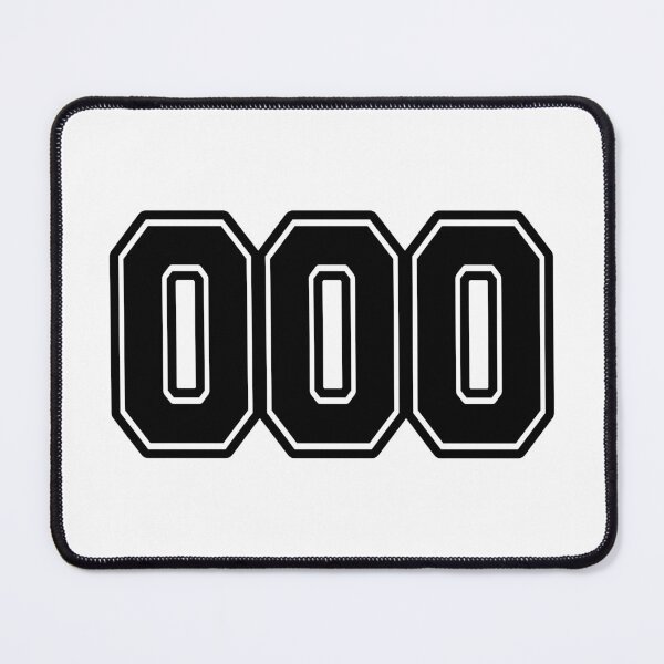 Item preview, 000 Angel Number - Minimalist White Varsity Numerology Text designed and sold by ModdiesColors.