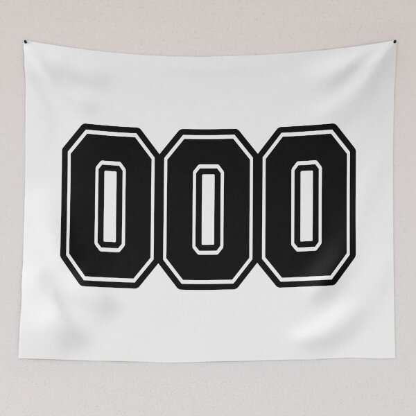 Item preview, 000 Angel Number - Minimalist White Varsity Numerology Text designed and sold by ModdiesColors.