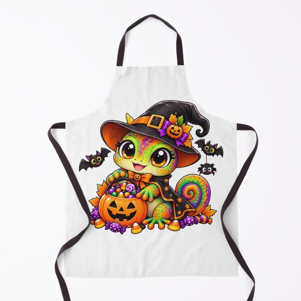 Item preview, Cute Halloween chameleon Witch Hat Fall Autumn Leaves designed and sold by QuiteOrbit.