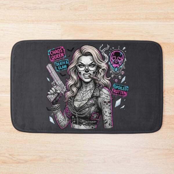 Item preview, Mafia Woman Gun Cigar Helloween Tattoo designed and sold by Voodoo Store Paranormal Collections.