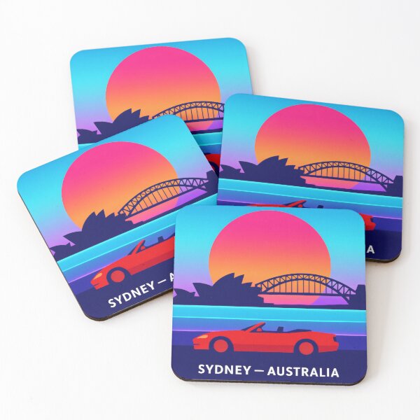 Item preview, Retro Pop Art Poster Illustration of Sydney | Bold Sydney Opera House & Harbour Bridge Print | Vintage Australian Travel Wall Art Decor designed and sold by PaintedPixels01.