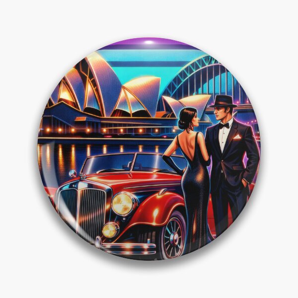 Item preview, Retro Pop Art Poster Illustration of Sydney | Bold Sydney Opera House & Harbour Bridge Print | Vintage Australian Travel Wall Art Decor designed and sold by PaintedPixels01.
