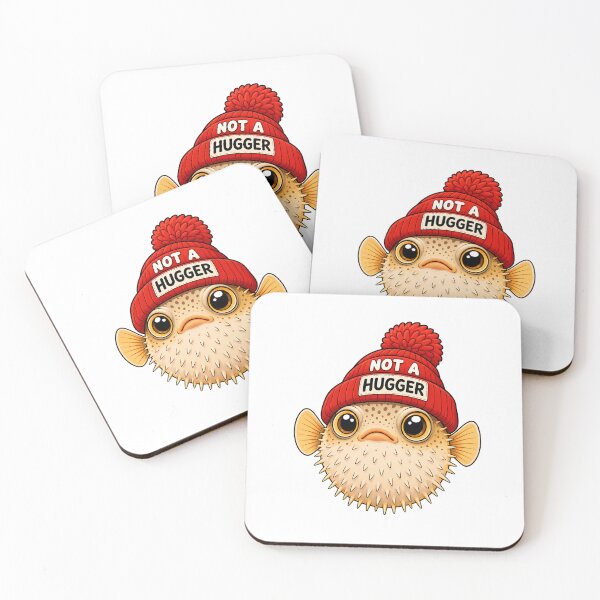 Item preview, pufferfish red beanie not a hugger funny aquarium keepers designed and sold by Cocuninecrew.