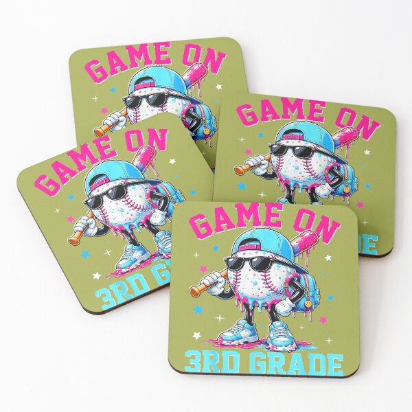 Item preview, Game On 3rd Grade Baseball Drip Ice Cream Back to School designed and sold by melodycook.