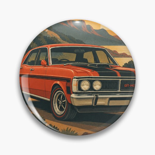 Item preview, Ford Falcon GT-HO | Australian Muscle Car | Retro Sunset Artwork designed and sold by Intrepid Media.