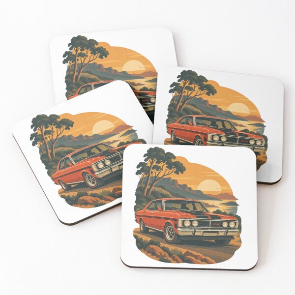 Item preview, Ford Falcon GT-HO | Australian Muscle Car | Retro Sunset Artwork designed and sold by Intrepid Media.
