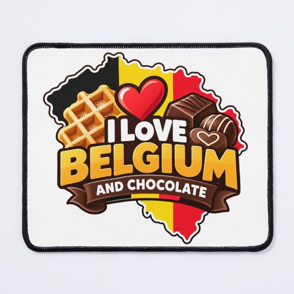 Item preview, I Love Belgium and Chocolate Belgian Waffle Design designed and sold by RDproject.