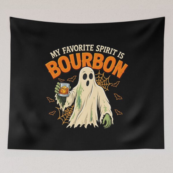 Item preview, my favorite spirit is bourbon funny ghost halloween costume designed and sold by Cocuninecrew.