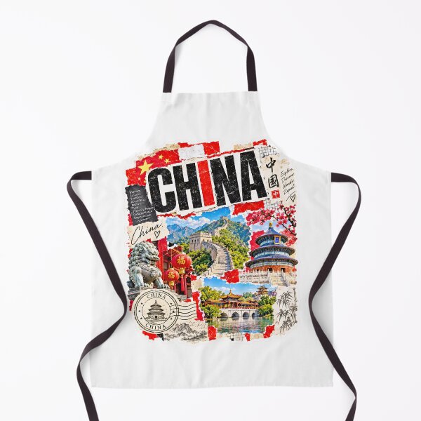 Item preview, China Vintage Travel Collage and Landmarks designed and sold by EdwinkOne.