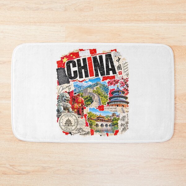 Item preview, China Vintage Travel Collage and Landmarks designed and sold by EdwinkOne.