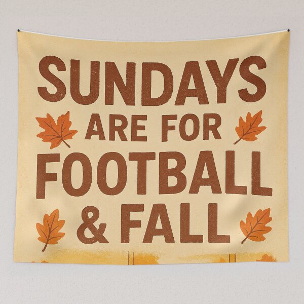 Item preview, Sundays Are For Football & Fall — Retro Cozy Autumn Game Day designed and sold by FestivityFinds.