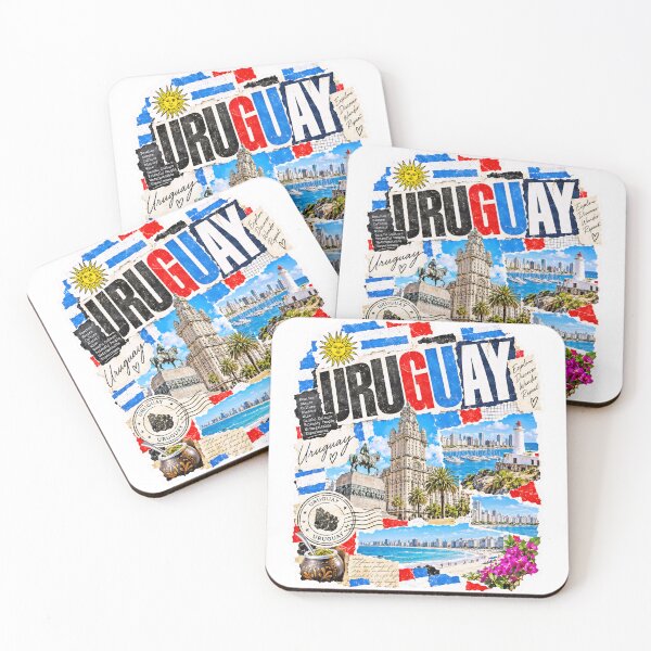 Item preview, Uruguay Vintage Travel Collage and Coastal Views designed and sold by EdwinkOne.