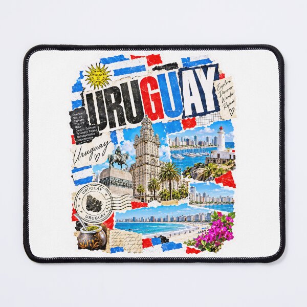 Item preview, Uruguay Vintage Travel Collage and Coastal Views designed and sold by EdwinkOne.