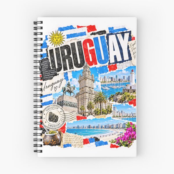 Item preview, Uruguay Vintage Travel Collage and Coastal Views designed and sold by EdwinkOne.