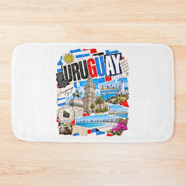 Item preview, Uruguay Vintage Travel Collage and Coastal Views designed and sold by EdwinkOne.