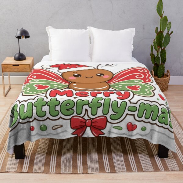 Artikelvorschau, Butterfly Christmas Merry Butterfly-mas Gift entworfen und verkauft von Soft Merch.