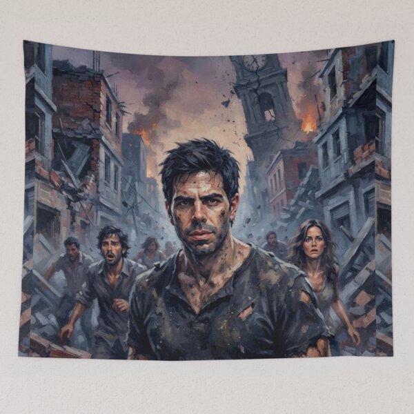 Item preview, Aftershock Disaster Horror Fine Art Tribute designed and sold by Art's Diner.