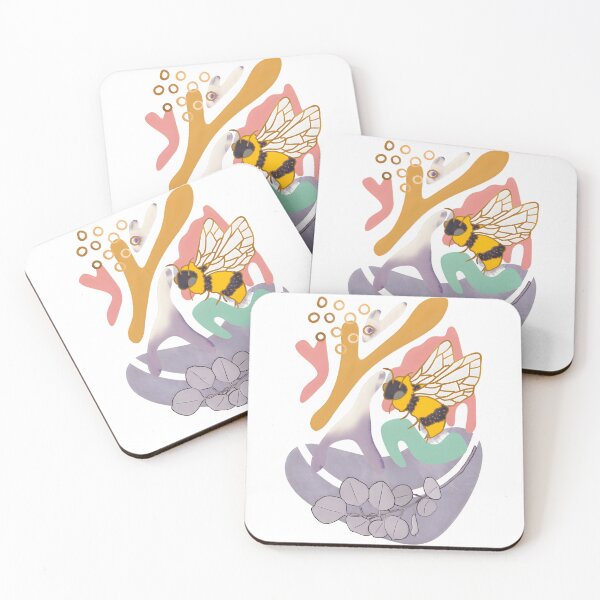 Item preview, Abstract Shapes and Bees designed and sold by elenaverahorvat.