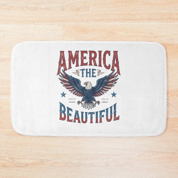 Item preview, America The Beautiful Vintage Bald Eagle Patriotic USA 4th of July Retro Design designed and sold by Bhaskar Digital Art.