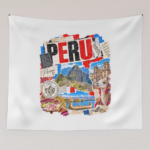Item preview, Peru Vintage Travel Collage and Andean Culture designed and sold by EdwinkOne.