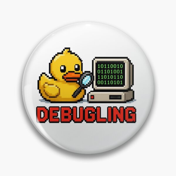 Artikelvorschau, Rubber Duck Debugging Pixel Art Tech entworfen und verkauft von DevStyle Labs.