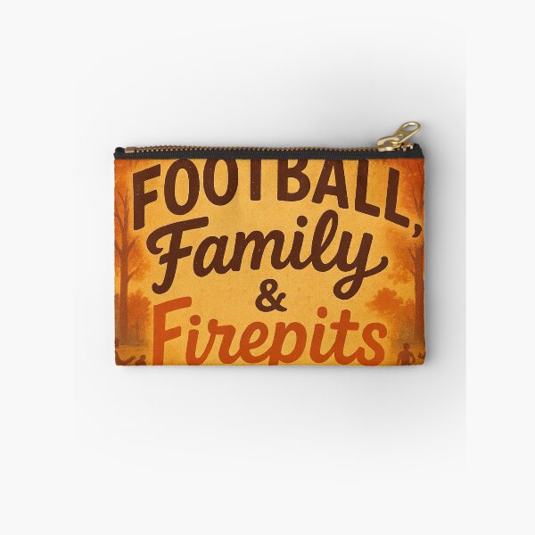 Item preview, Football Family & Firepits Poster  Cozy Vintage Fall Autumn Thanksgiving Campfire Art designed and sold by FestivityFinds.