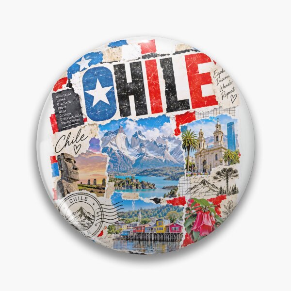 Item preview, Chile Vintage Travel Collage and Landscapes designed and sold by EdwinkOne.