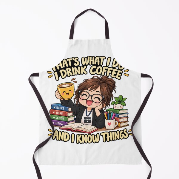 Item preview, That's What I Do I Drink Coffee And I Know Things Coffee Funny Librarian designed and sold by QuiteOrbit.