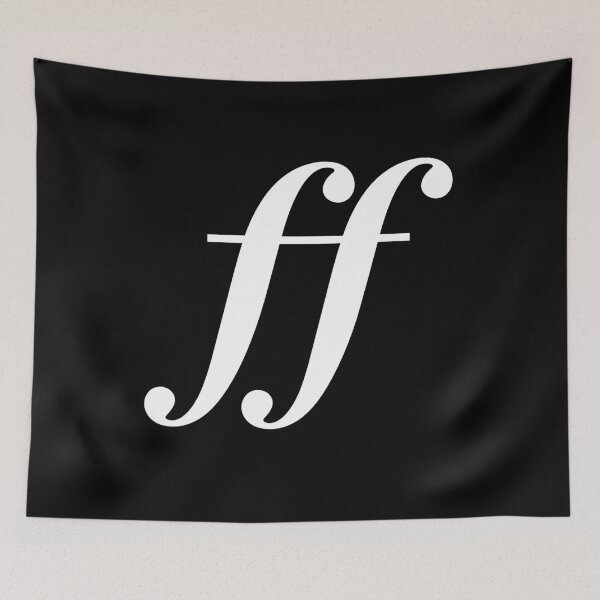 Item preview, Fortissimo ff - Símbolo musical minimalista blanco para músicos y amantes de la música designed and sold by lematworks.