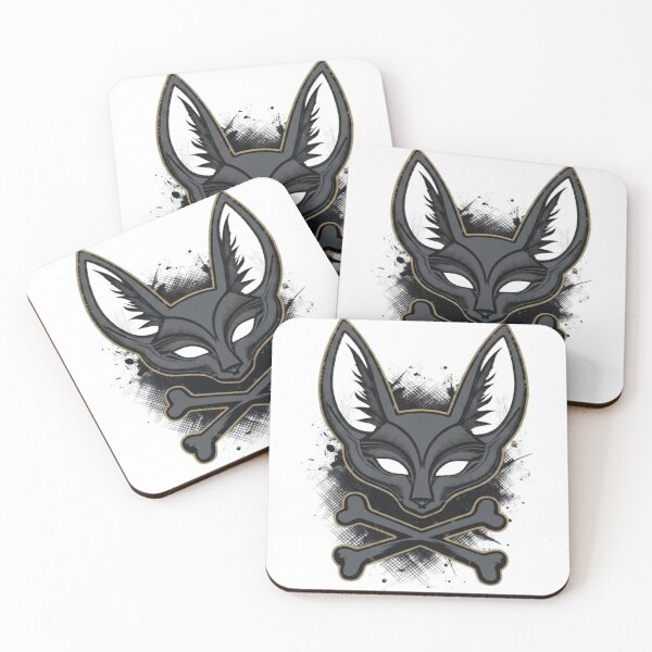 Item preview, Dark Grunge Fox Skull and Crossbones Emblem designed and sold by Alojaen5.