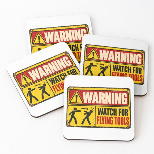 Item preview, Warning Watch For Flying Tools Mechanic Handyman Humor designed and sold by HumansStuck12.