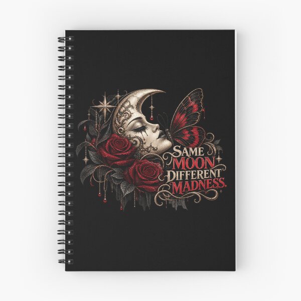 Item preview, Same Moon, Different Madness | Gothic Crescent Moon Dark Humor designed and sold by Full Throttle Alchemist .