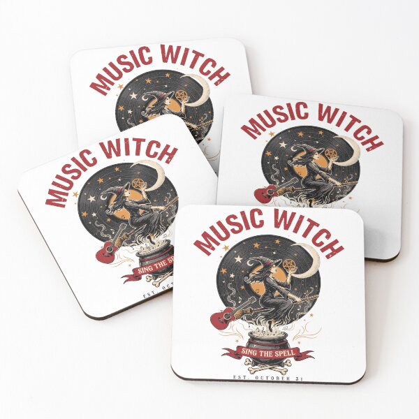 Item preview, Music Witch Halloween Design – Spooky Witchcore Graphic Tee v4 designed and sold by DarylWelsh2024.