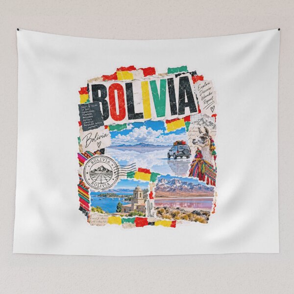 Item preview, Bolivia Vintage Andean Travel Collage designed and sold by EdwinkOne.