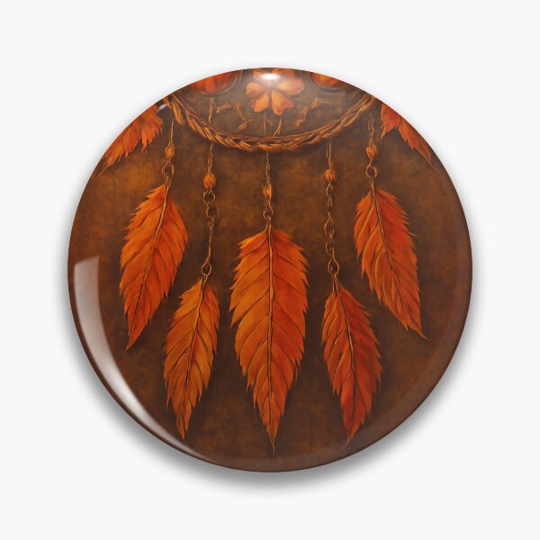 Item preview, Autumn Fall Dreamcatcher Pumpkins Leaves Feathers designed and sold by FestivityFinds.