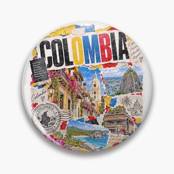 Item preview, Colombia Vintage Travel Collage and Culture designed and sold by EdwinkOne.