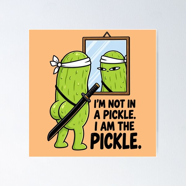 Item preview, Motivación del espejo de Ninja Pickle designed and sold by lockyrollflu.
