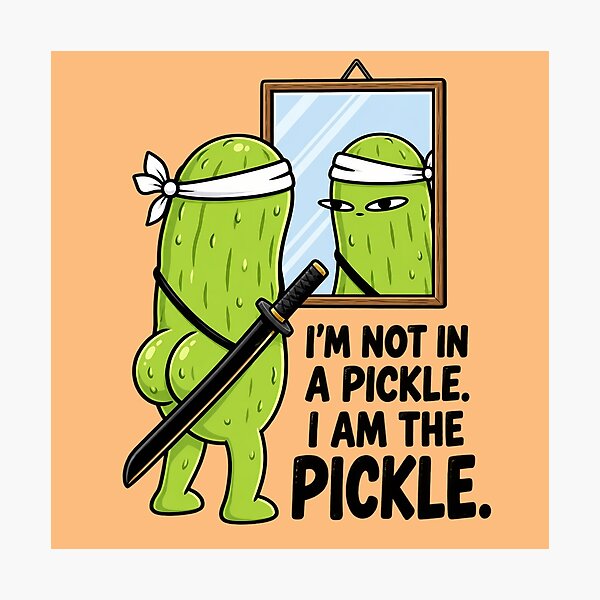 Item preview, Motivación del espejo de Ninja Pickle designed and sold by lockyrollflu.
